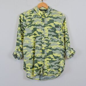 Calvin Klein Camo Button Up Top